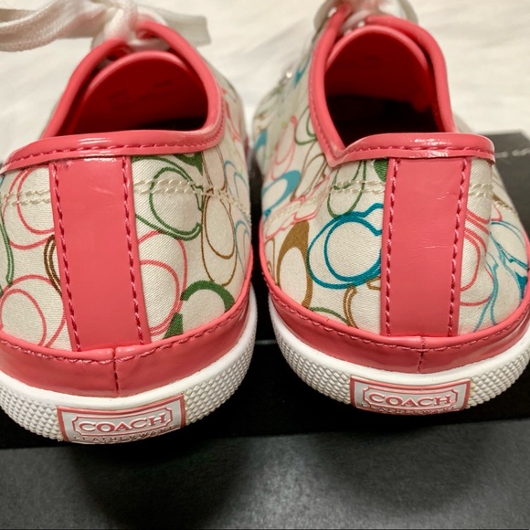 COACH MULIT-COLOR “C” ETTA SNEAKERS SIZE 6.5 NWOB - Picture 4 of 8